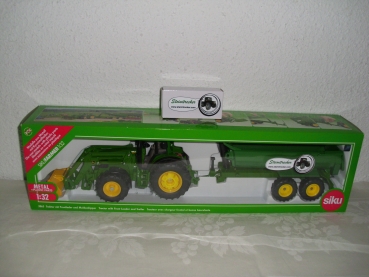 John Deere mit Frontlader und Anhänger und Peecon Gewicht