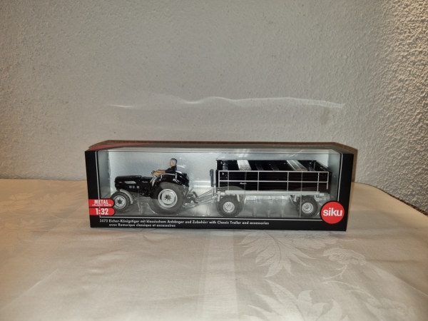 Eicher Königstiger mit klassischem Anhänger und Zubehör black
